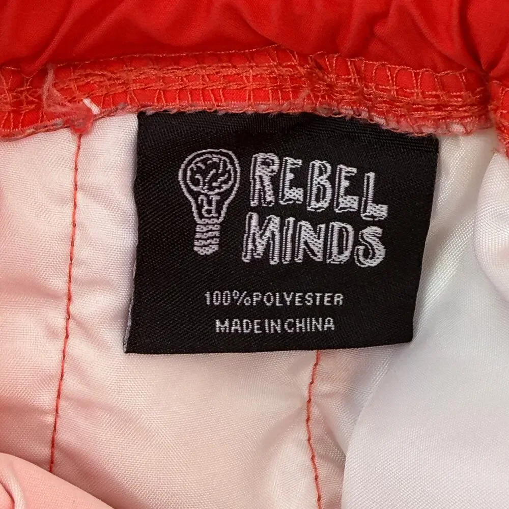 Rebel Minds Boys Sz M 10/12 Graphic Swim Trunks Abstract Drawstring Shorts